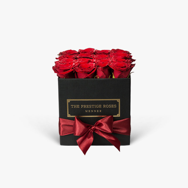 Kocka | Vörös rózsa - sötét box