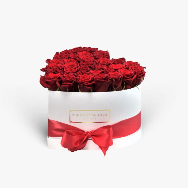 Szív | Vörös rózsa - világos box