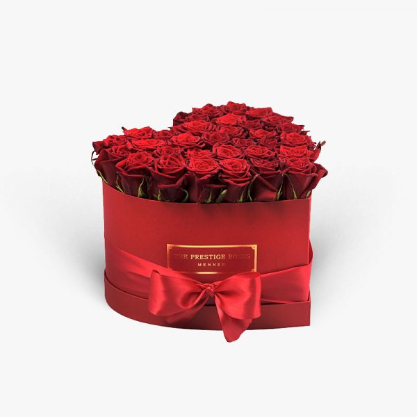 Szív | Vörös rózsa - vörös box